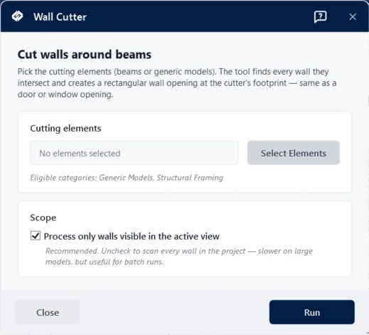 Wall Cutter — Apra i muri attorno alle travi in un colpo solo.