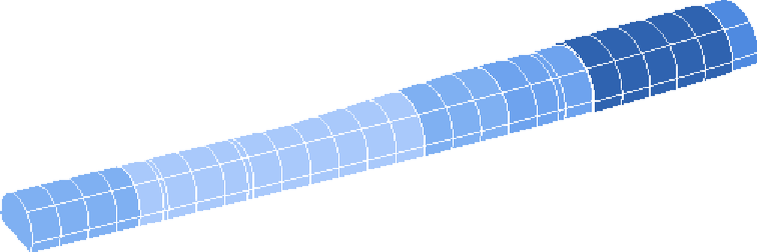 SBiM tunnel segments in Revit, coloured by cross-section type