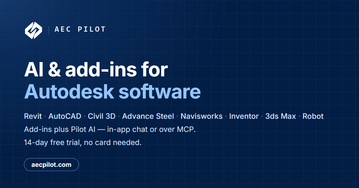 Guides: AI for Revit, Navisworks & Dynamo · AEC Pilot